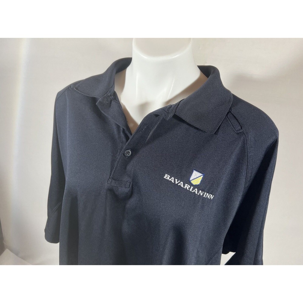 Performance Polo Shirt Mens 2XL Black Embroidered Logo‎ Golf Casual Athletic